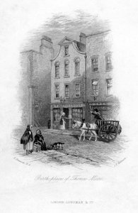 Fødestedet til Thomas Moore, Dublin, c1800-tallet.