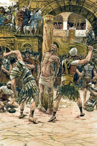 Jesus pisket i ansiktet, c1897
