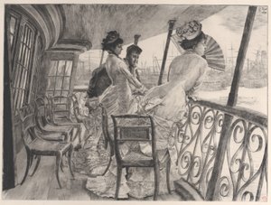 Galleriet til H.M.S. Calcutta Souvenir of a Ball ombord La galerie du Calcutta..., 1876. av James Tissot