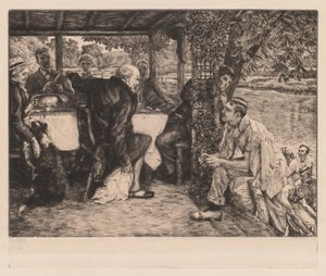 The Prodigal Son: The Fatted Calf av James Tissot