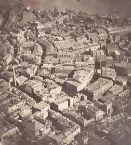 Boston, som ørnen og villgåsen ser det, 1860.