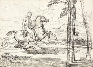 A Horseman in a Landscape, sannsynligvis en studie for 