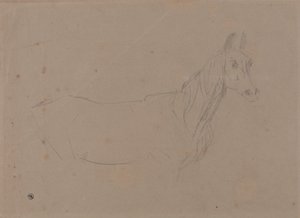 En hoppe, muligens en studie for «L#39;Amour de Cheval», datert 1827, i Tate Gallery
