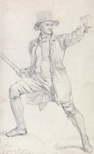 En studie for hovedpersonen i Wards maleri «Hjortestjeleren» av James Ward