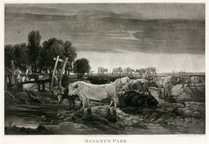 Regent's Park, London; malt 1807 av James Ward