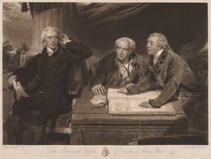 Sir Francis og John Baring og Charles Wall. av James Ward