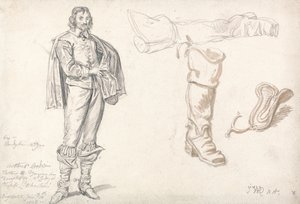 Studier etter Anthony van Dycks portrett av Arthur Goodwin av James Ward