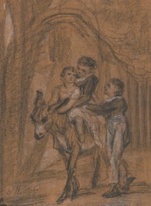 Studie for oljemaleriet The Children of Theophilus Levitt, Esquire. av James Ward