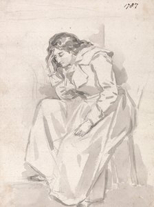 Studie av en sittende kvinne av James Ward