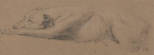 Studie av en sovende hund av James Ward