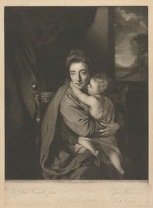 Caroline Curzon (née Colyear), Lady Scarsdale og hennes sønn, ærede John Curzon