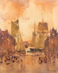 In Harbor (akvarell)