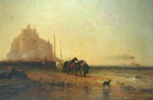 Kveld utenfor St Michaels Mount, 1855