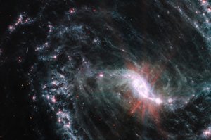 NGC 1365 (MIRI-bilde) av James Webb Space Telescope (NASA)