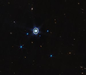 Uranus (NIRCam Compass Image) Uannotert av James Webb Space Telescope (NASA)
