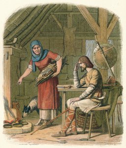 Alfred i hytta hos neatherds, c878 1864 av James William Edmund Doyle