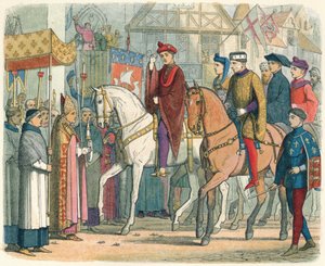 Charles og Henry ønsket velkommen av presteskapet, 1420 1864 av James William Edmund Doyle