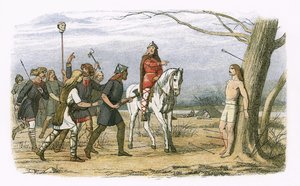 Edmund, konge av East Anglia, drept av danskene