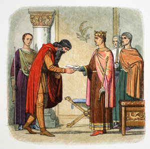 Henry II av England autoriserer Dermot MacMorrough til å innkreve styrker, 1170 1864 av James William Edmund Doyle