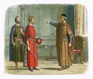Kong Edward I truer herremarskalken av James William Edmund Doyle