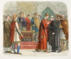 Kong William I retter retten til de engelske lederne, c1066 1864 av James William Edmund Doyle