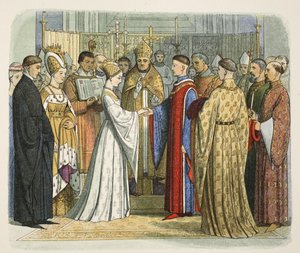 Ekteskap med Henry V og Katherine av Frankrike, 2. juni 1420, fra A Chronicle of England BC 55 til AD 1485, pub. London, 1863 av James William Edmund Doyle