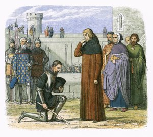 Møte mellom Richard II og Henry Bollinbroke der Henry krever tronen av James William Edmund Doyle
