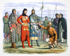 Piers Gavestons hode vist til jarlen av Lancaster, 1312 1864. av James William Edmund Doyle