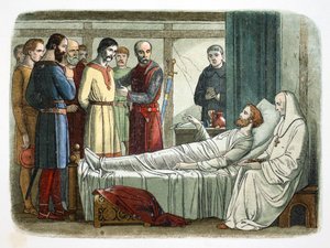 Richard I fra England benåder bueskytteren som skjøt ham, 1199 1864. av James William Edmund Doyle