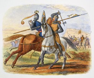 Robert the Bruce dreper Sir Henry Bohun, slaget ved Bannockburn, Skottland, 1314 1864