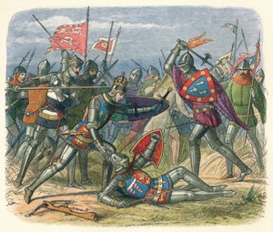 Kongen angrepet av hertugen av Alencon, 1415 18640 av James William Edmund Doyle