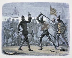 Beleiringen av Calais, Frankrike, 1346-1347 1864 av James William Edmund Doyle