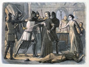 Arrestasjonen av Sir Roger Mortimer, Nottingham Castle, 1330 1864 av James William Edmund Doyle