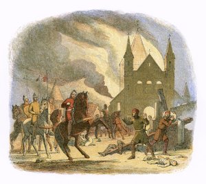 William I får en dødelig skade ved Mantes av James William Edmund Doyle