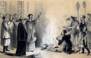 Brenning av de kinesiske bøkene, 3. århundre f.Kr., 1847