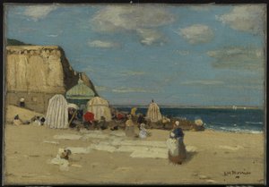 Stranden, St. Malo, ca. 1900