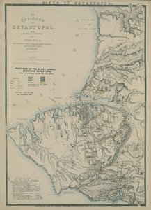 Kart over omgivelsene til Sevastopol, 1854 av James Wyld
