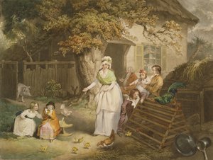 The Citizens Retreat, 1796 (farget mezzotint) av James after Ward