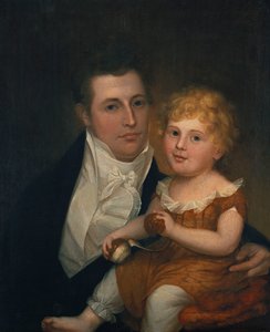 Portrett av Dr. Samuel Simes og hans datter, Mary Jane
