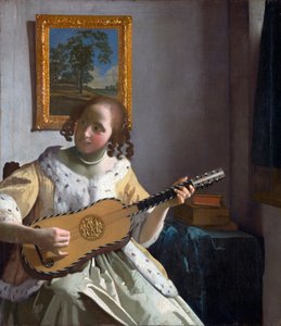 "The Guitar Player" (The Guitar Player) Maleri av Jan Vermeer (Johannes) (1632-1675) - 1672 - Olje på lerret - Størrelse 53x46,3 cm Kenwood House