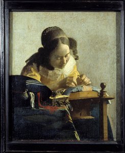 Blondet. Maleri av Jan (Johannes) Vermeer av Delft (1632-1675), rundt 1658-1660. Olje på lerret. Mål: 0,24x0,21m. Museet Louvre.