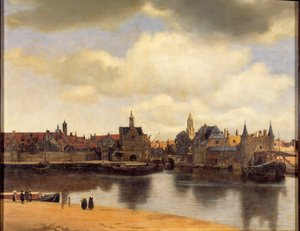 Utsikt over byen Delft av Jan (1632 75) Vermeer