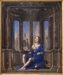 Danae. Jupiter blir til et gullregn for å forføre den unge kvinnen. Maleri av Jan Gossaert dit Mabuse (1478-1532), olje på tre (95 x 113 cm)