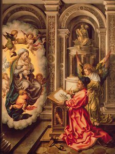 St. Luke maler jomfru Maria, ca. 1520 (tempera på panel)