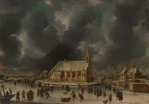 Skating på Sloten, nær Amsterdam.
