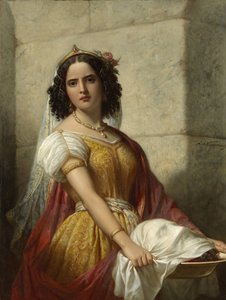 Salome med hodet til døperen Johannes av Jan Adam Kruseman (signed by artist)