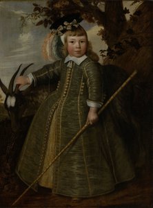 Portrett av en gutt med en geit av Jan Albertsz. Rotius
