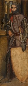 Godfrey of Bouillon (olje på panel)