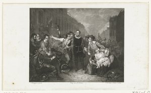 Ordfører Pieter van der Werffs selvoppofrelse, 1574 av Jan Baptist Tetar van Elven