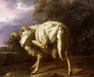 En vær i et skogslandskap, av Jan Baptist Weenix